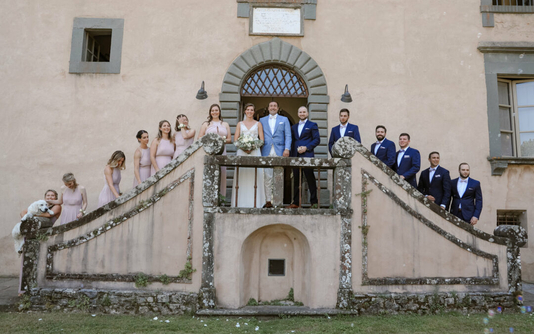 Embracing Love in a Tuscan Villa: A Heartwarming Wedding with an Adorable Furry Friend