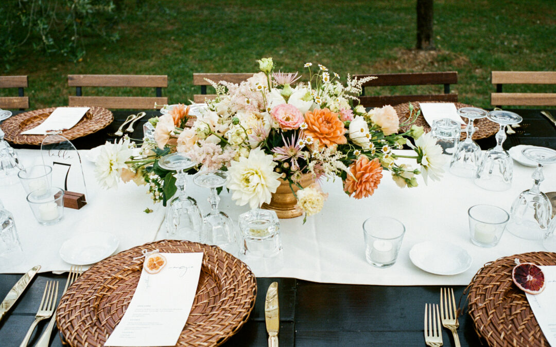 A Sweet Summer Wedding in Tuscany: Colorful Blooms, Music, and Guests from Around the World