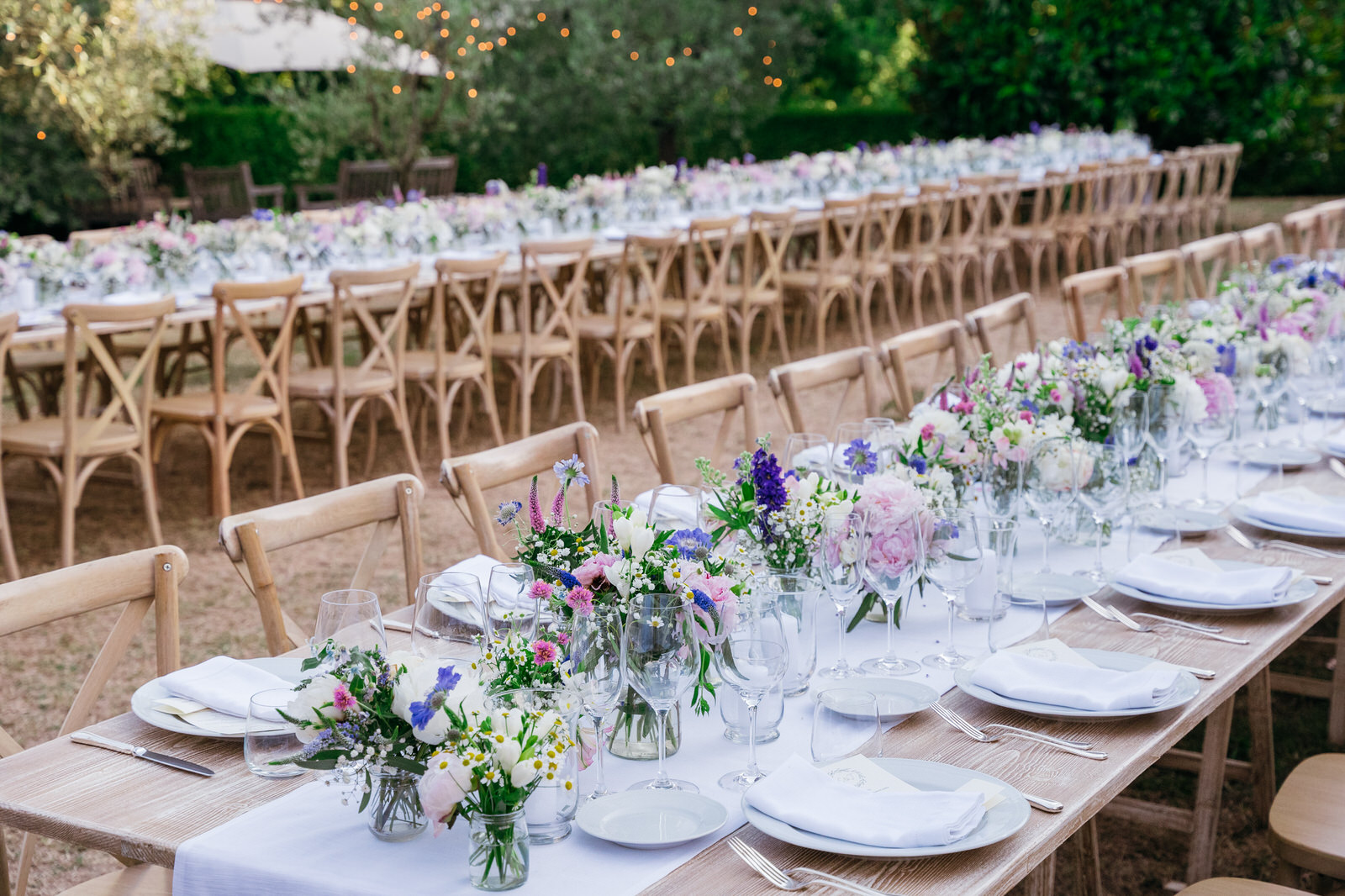 Colorful Summer Tuscan Wedding with Fragrant Floral Tablescapes